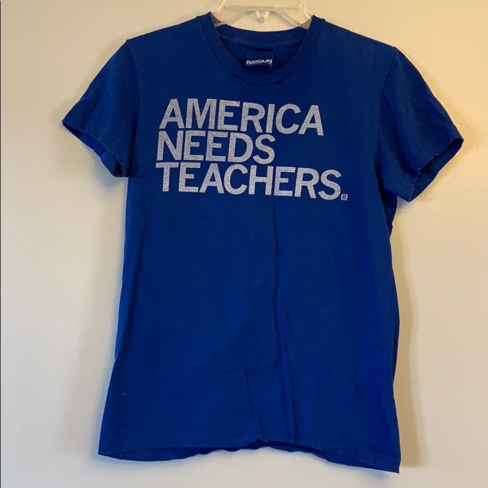 RAYGUN - S, blue, “teacher”‎ tshirt